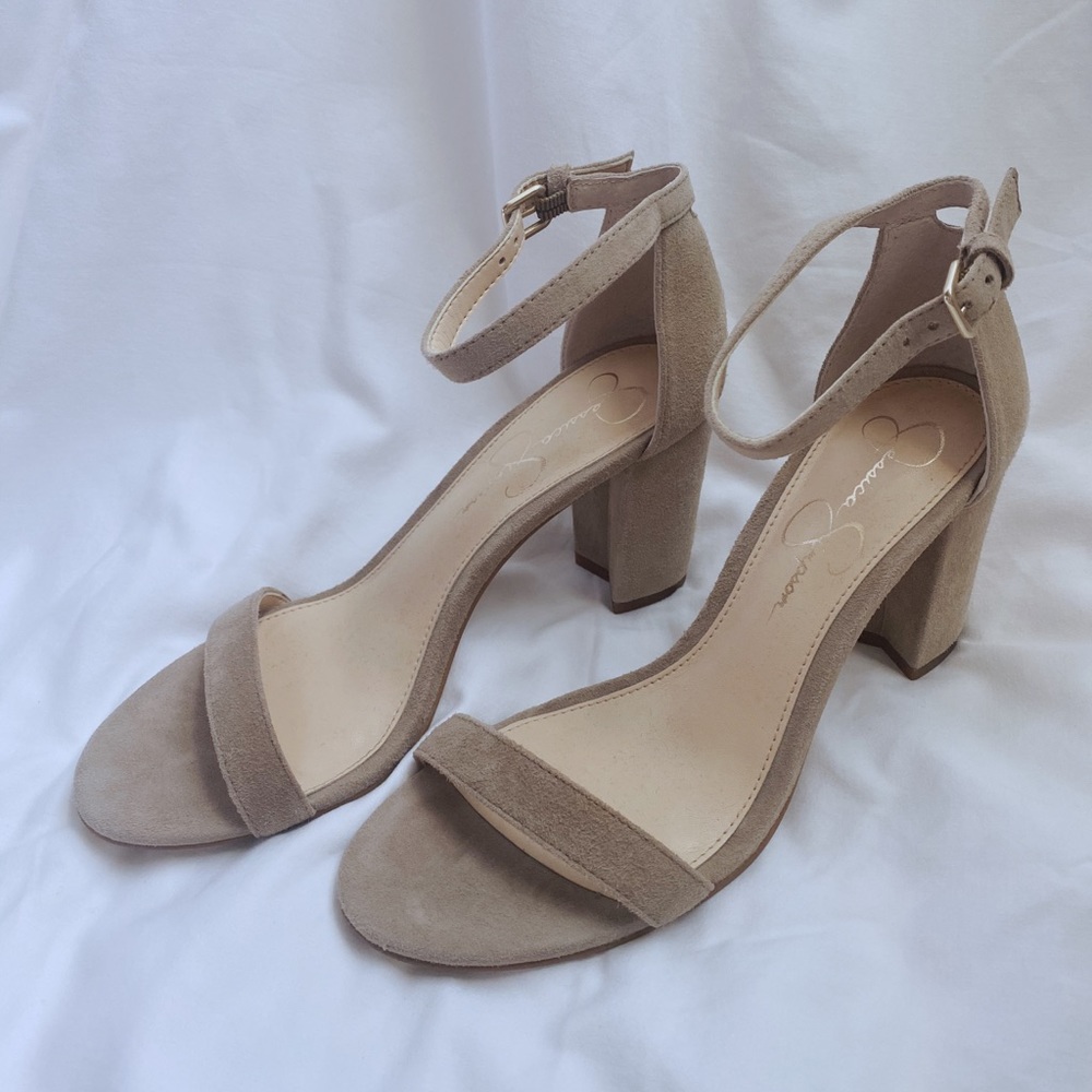 Nude Block Heels